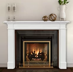 48" / 56" The Redford Mantel Surround - White Finish