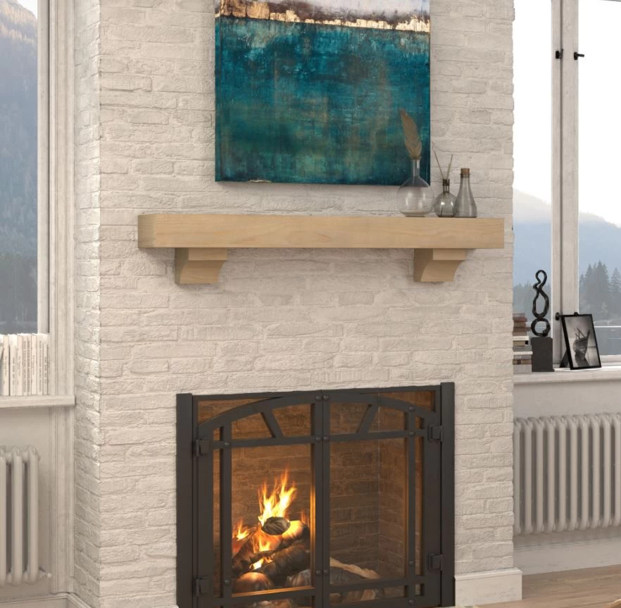 48" / 60" / 72" The Cherokee Mantel Shelf - Fontana Finish