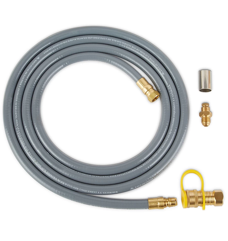 41.75" Aegean Weathered Slate Small Rectangle Propane Gas Outdoor Fire Table - Image 10