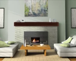 48" / 60" / 72" Sarah Mantel Shelf - Chocolate Brown Finish