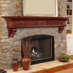 Dimplex 60"/ 72" Devonshire Shelf Or Mantel Shelf - Distressed Cherry