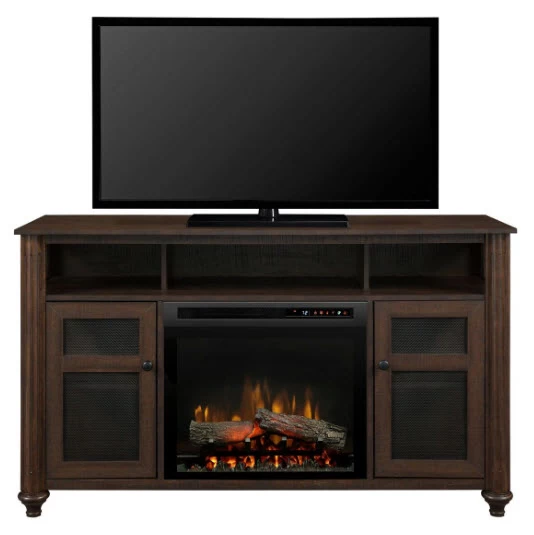 56" Dimplex Xavier Media Console Electric Fireplace With Logs