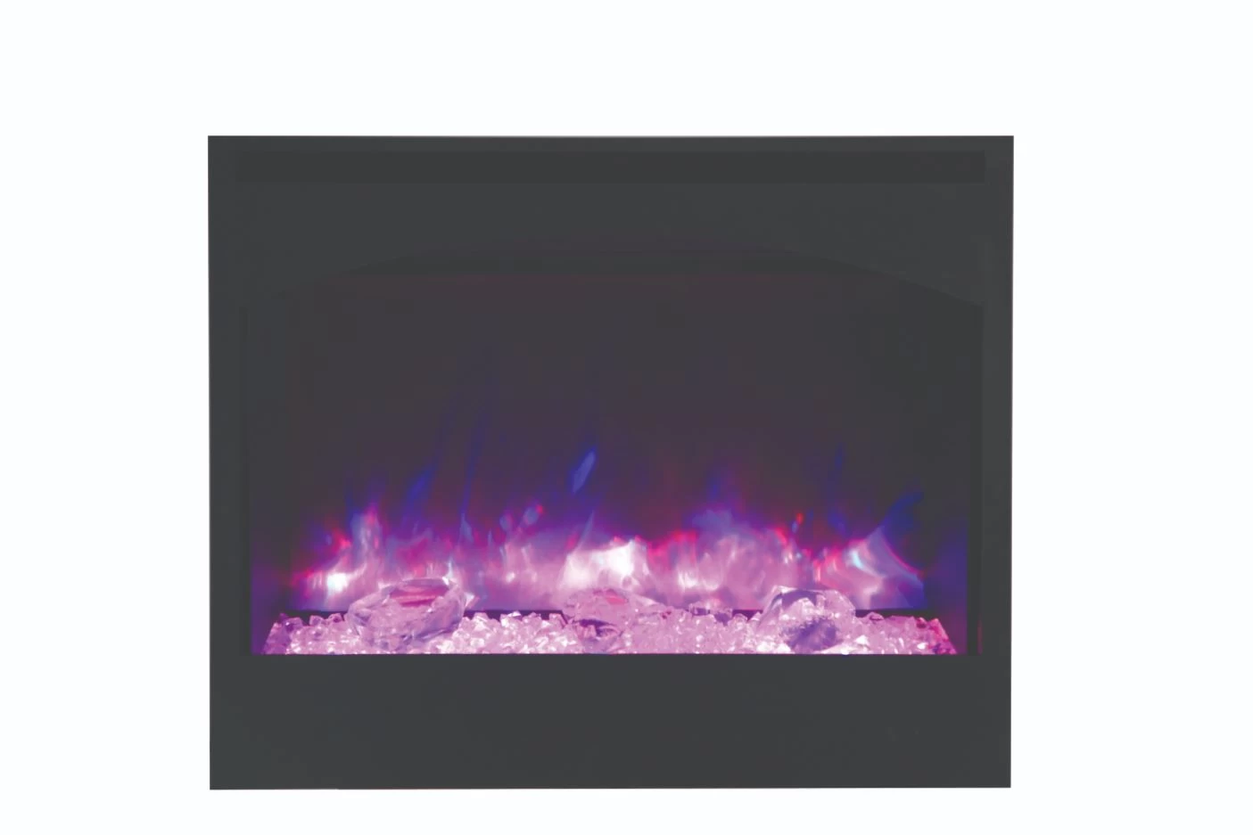 31" Zero Clearance Flat Electric Fireplace With A 6 Log Set