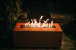60" Linear Outdoor Custom Iron Fire Pit