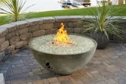 42" Natural Grey Cove Edge Round Gas Fire Pit Bowl