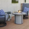 31.5" Grey Stonefire Round Gas Fire Pit Table