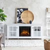 73" Norwell White Electric Fireplace