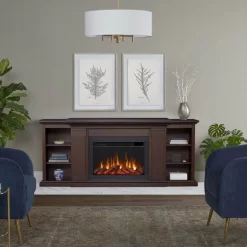 74" Winterset Dark Walnut Electric Fireplace