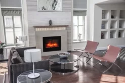 26" Amantii Zero Clearance Electric Unit With Black Glass Surrounding