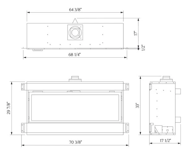65" Austin Liquid Propane Direct Vent Linear Wall Fireplace - Image 9