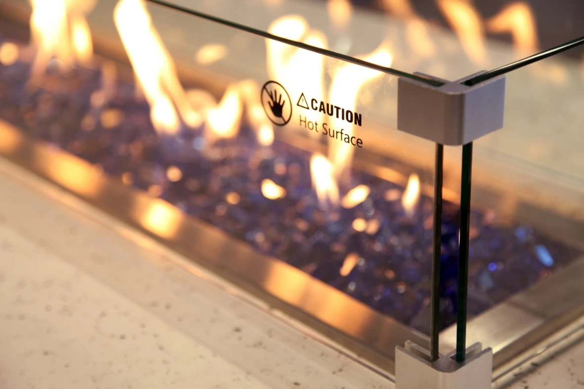 Athena 72" Grand Canyon Olympus Chat Height Liquid Propane Rectangular Gas Fire Pit Table - Image 13