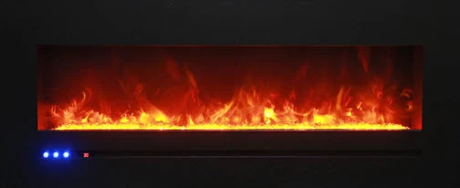 88" Sierra Flush Wall Mount Electric Fireplace W/ Steel Surrounding With Clear Media - Image 12