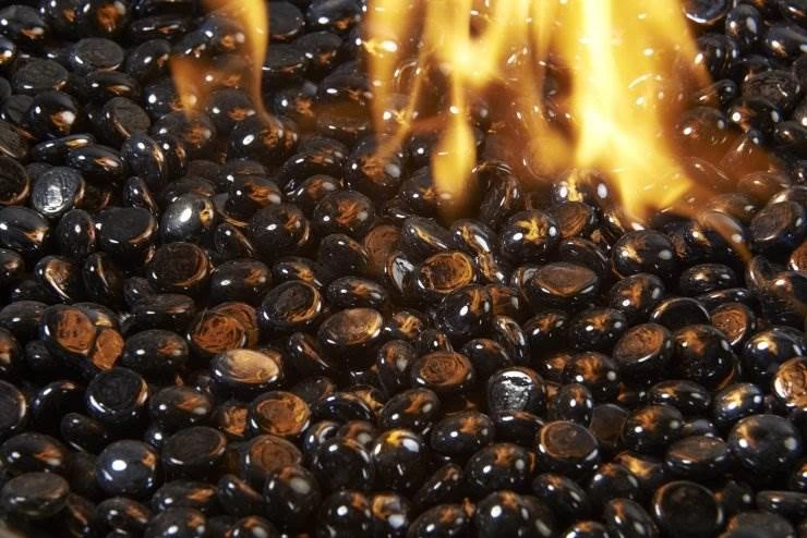 31.5" Brown Stonefire Round Gas Fire Pit Table - Image 11