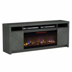 75" Morado Bay Fillmore Oak Infrared TV Stand Electric Fireplace