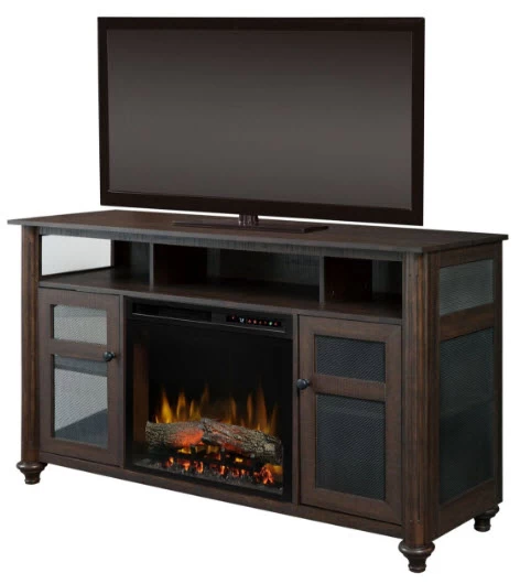 56" Dimplex Xavier Media Console Electric Fireplace With Logs - Image 2