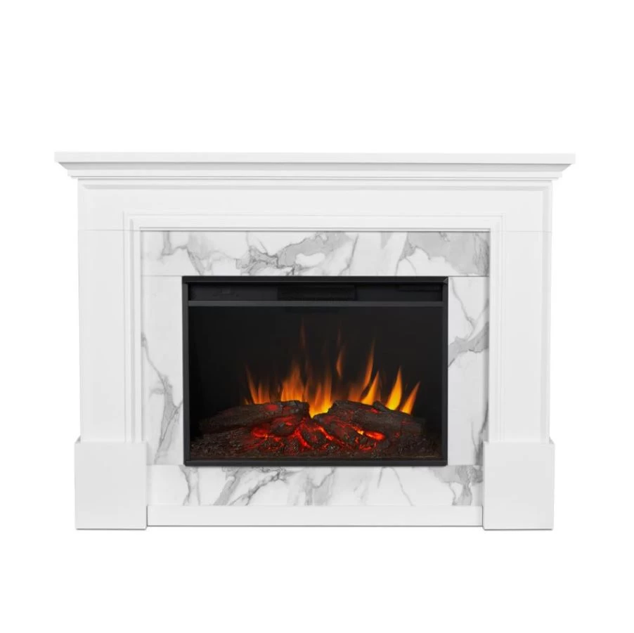 61.25" Merced White Electric Fireplace - Image 2