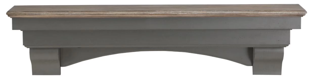 48" / 60" / 72" The Hadley Shelf Or Mantel Shelf - Cottage Gray Distressed Finish - Image 3