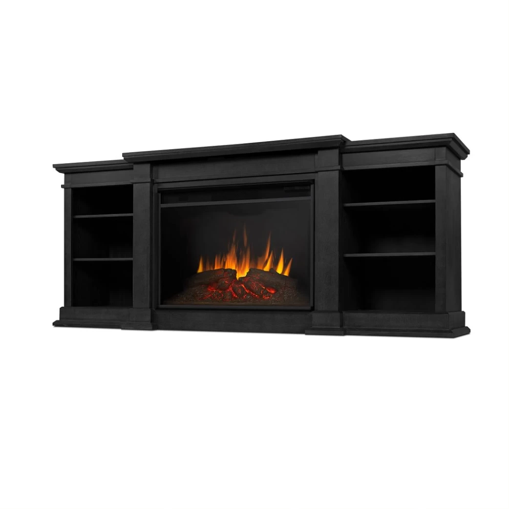81" Eliot Grand Black Entertainment Unit With Electric Fireplace - Image 2
