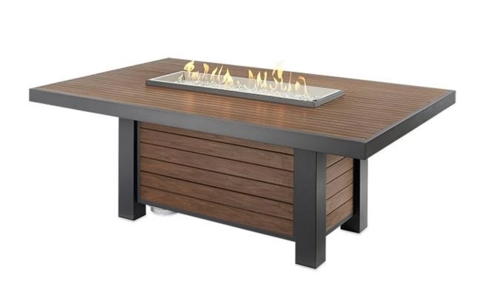 81" Kenwood Linear Dining Height Gas Fire Pit Table - Image 2