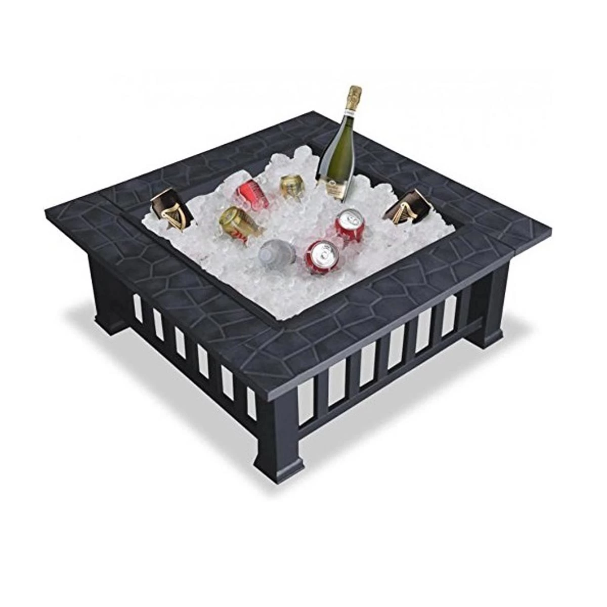 Upland Charcoal Fire Pit With Cover-Antique Finish - Image 4