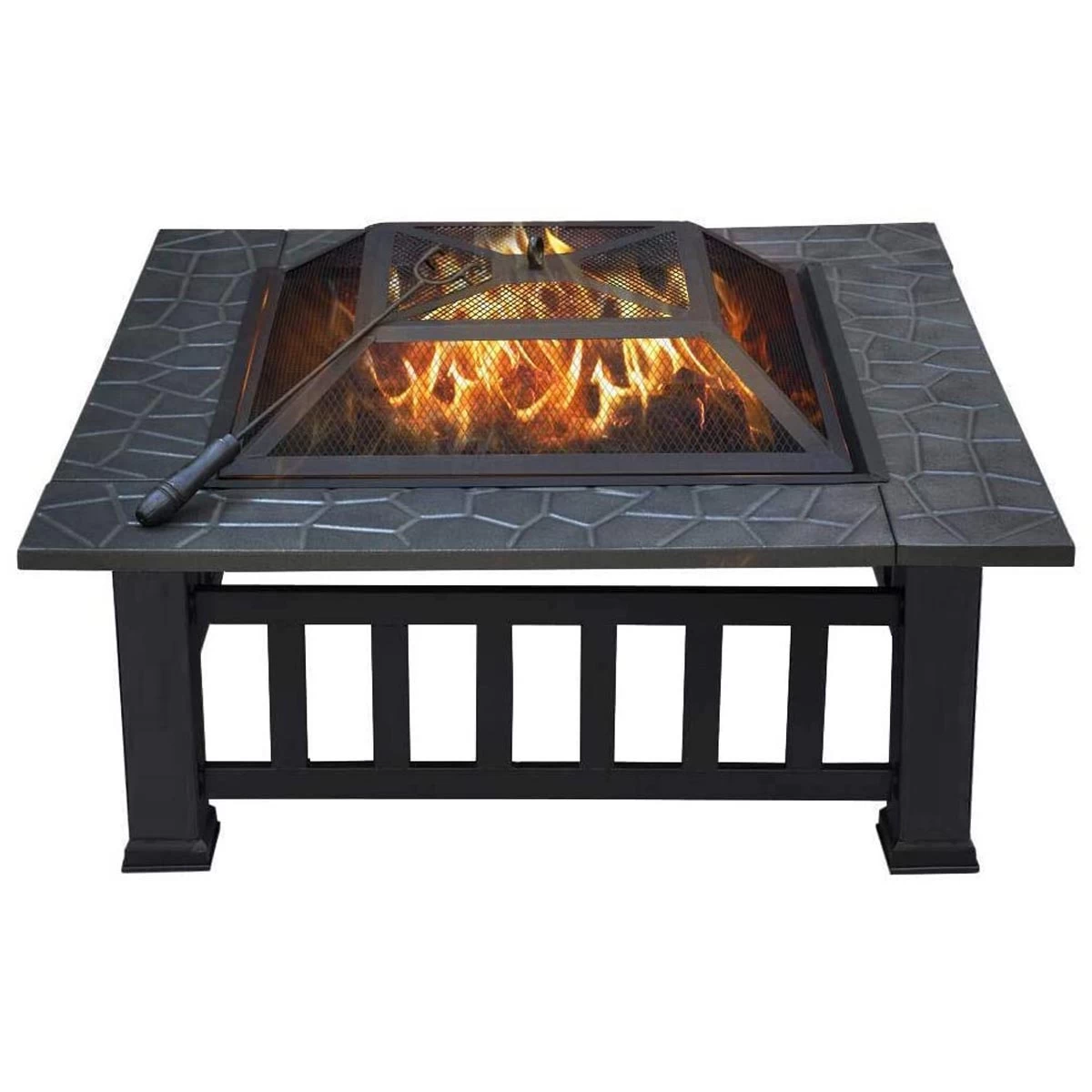 Upland Charcoal Fire Pit With Cover-Antique Finish - Image 13