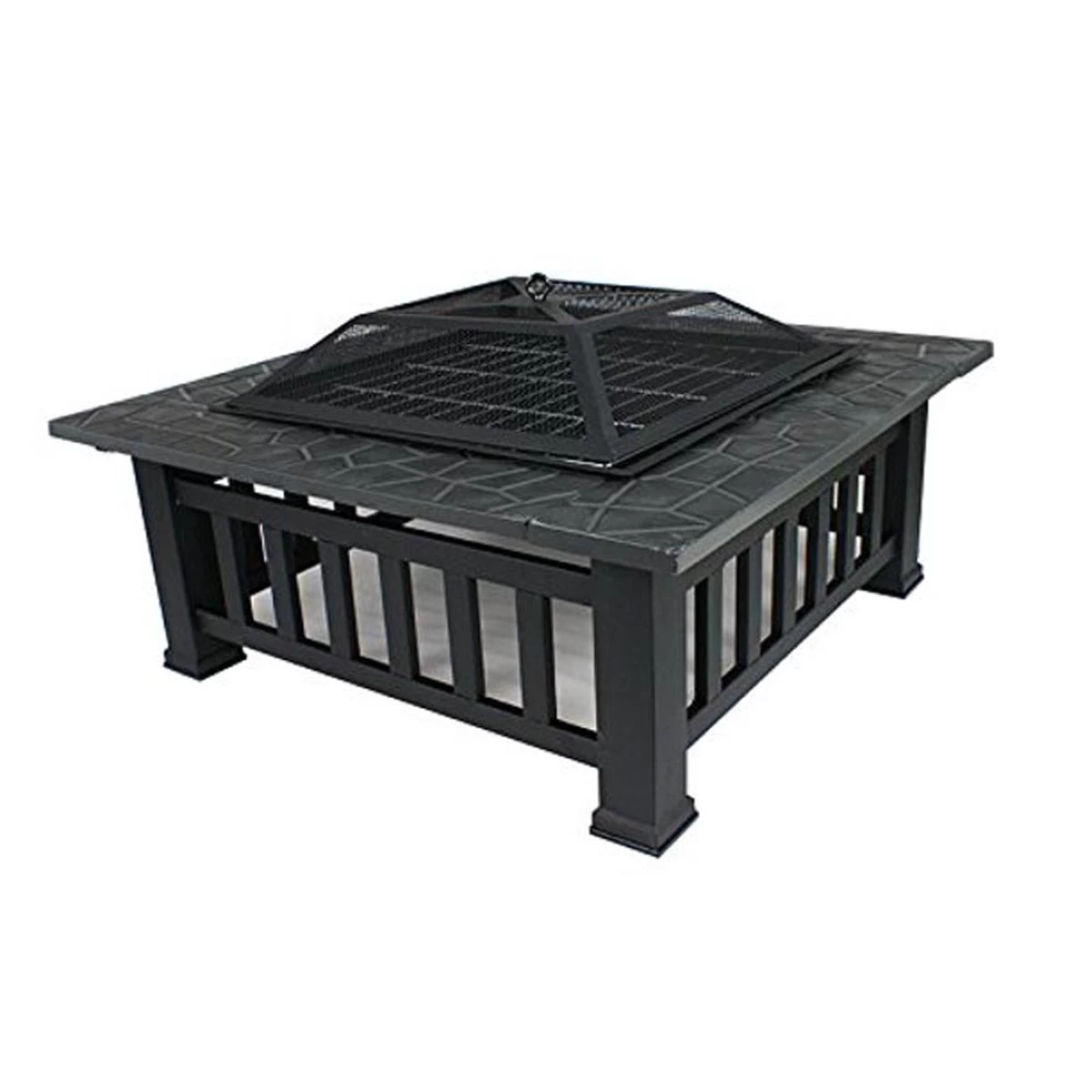 Upland Charcoal Fire Pit With Cover-Antique Finish - Image 16