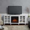 70" Marlowe White Entertainment Center Electric Fireplace