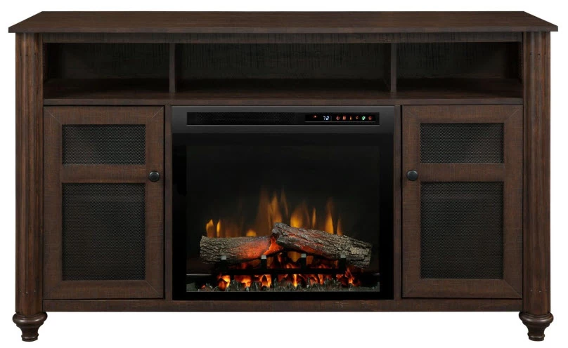 56" Dimplex Xavier Media Console Electric Fireplace With Logs - Image 3