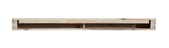 48" / 60" / 72" Acacia Mantel Shelf - Weathered Gray Finish - Image 3