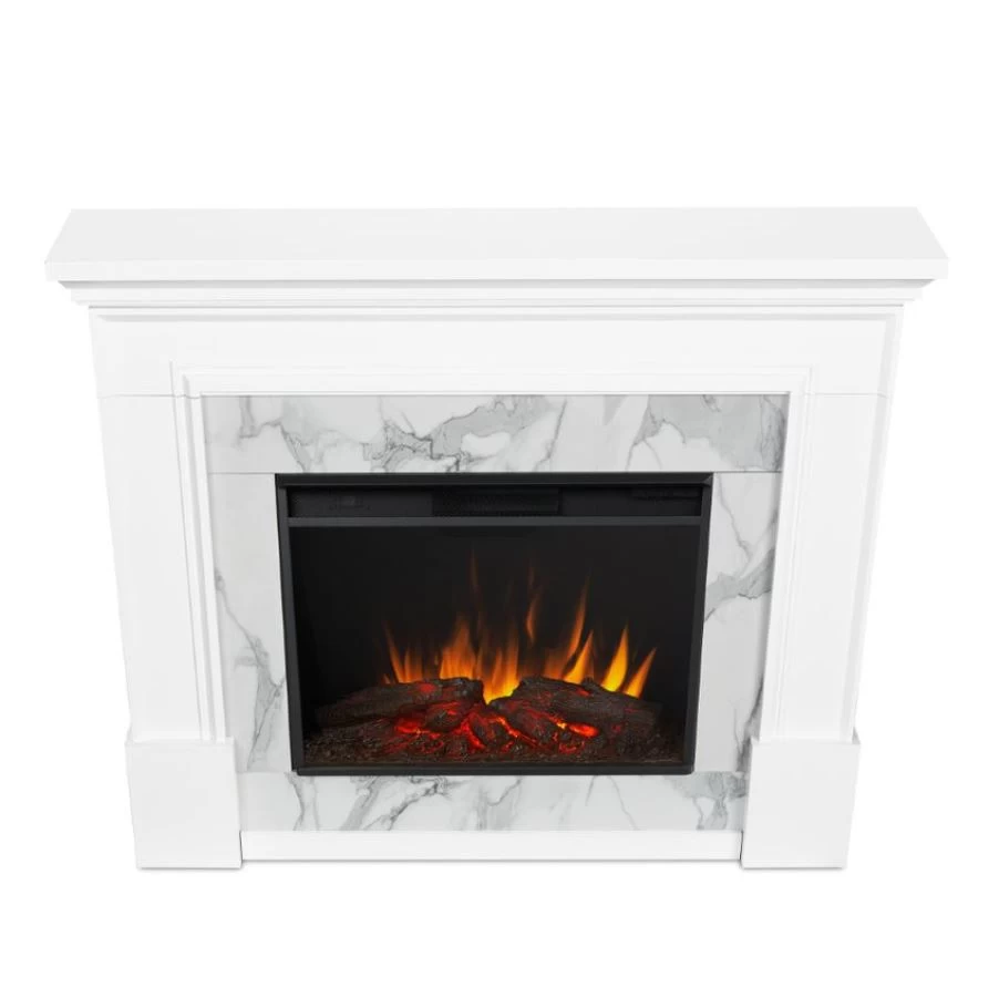 61.25" Merced White Electric Fireplace - Image 3