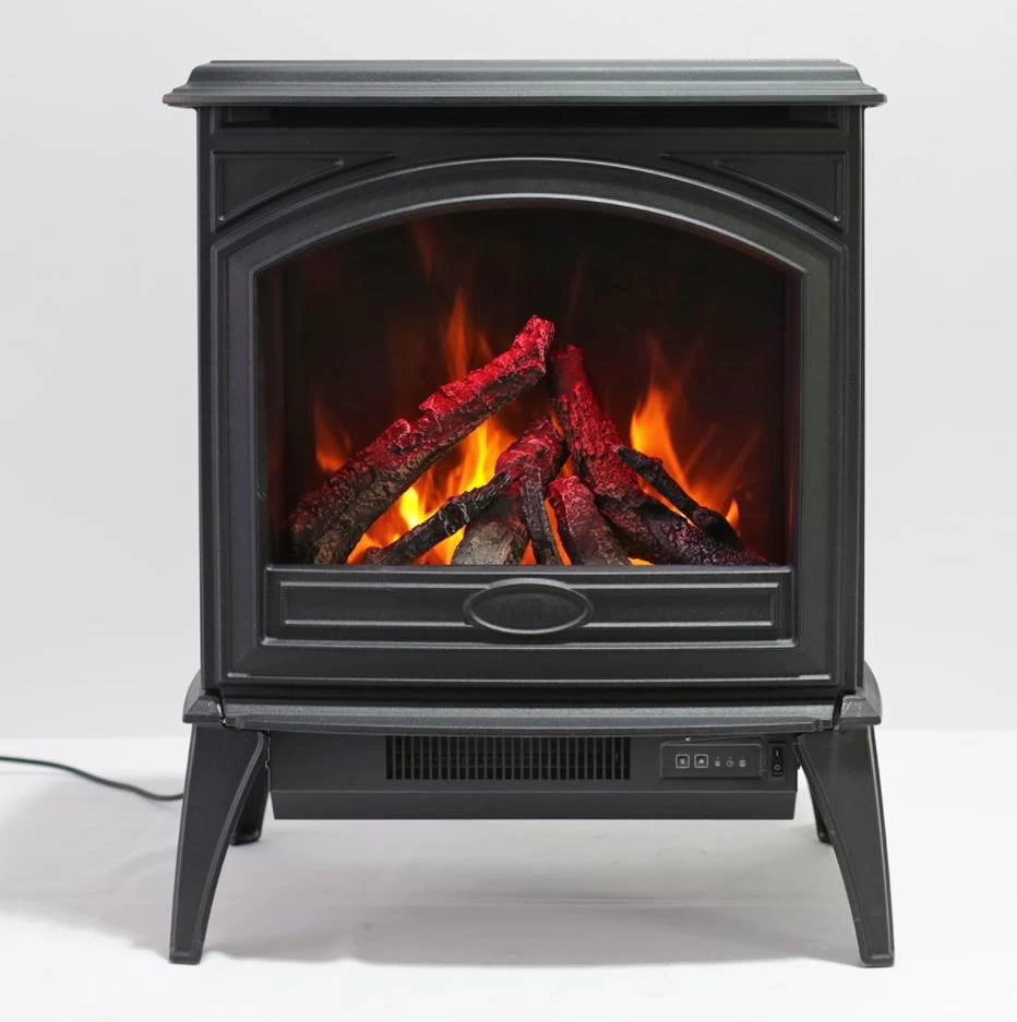 23" Lynwood Cast Iron Freestanding Electric Fireplace Stove - Image 3