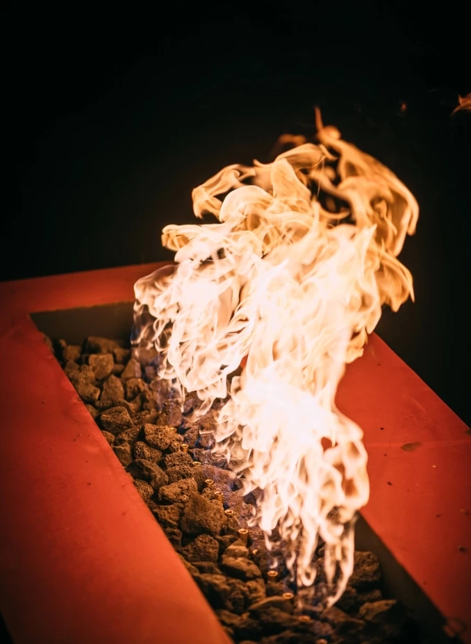 36" Linear Outdoor Custom Iron Fire Pit - Image 12