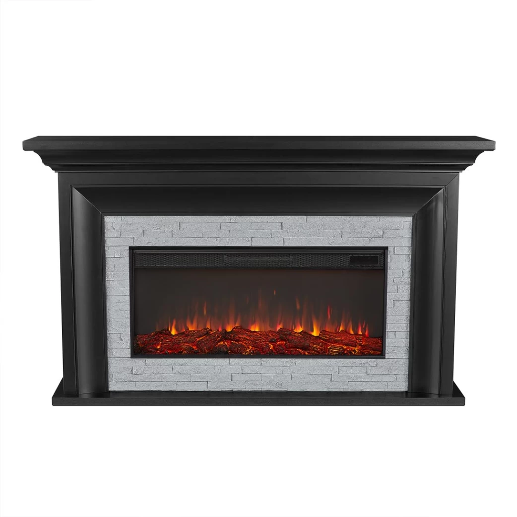 69" Sonia Black Landscape Electric Fireplace - Image 3