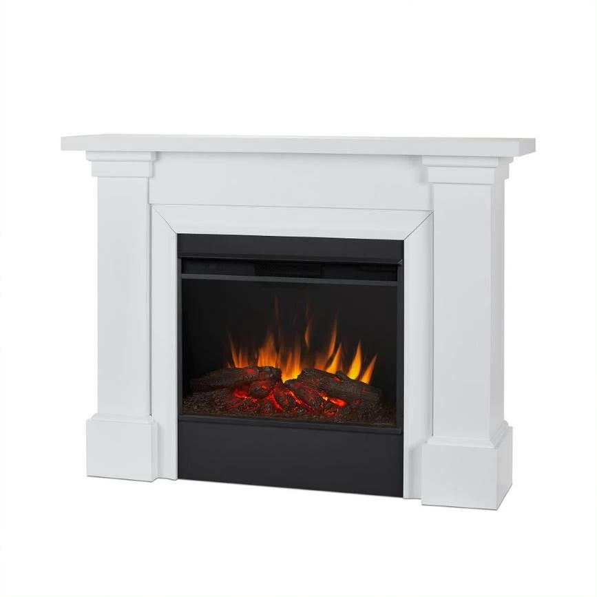 64" Manus White Electric Fireplace - Image 3