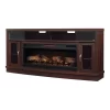70.75" Deerfield Antique Brown Cherry Infrared Media Electric Fireplace
