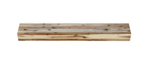 48" / 60" / 72" Acacia Mantel Shelf - Natural Finish - Image 4