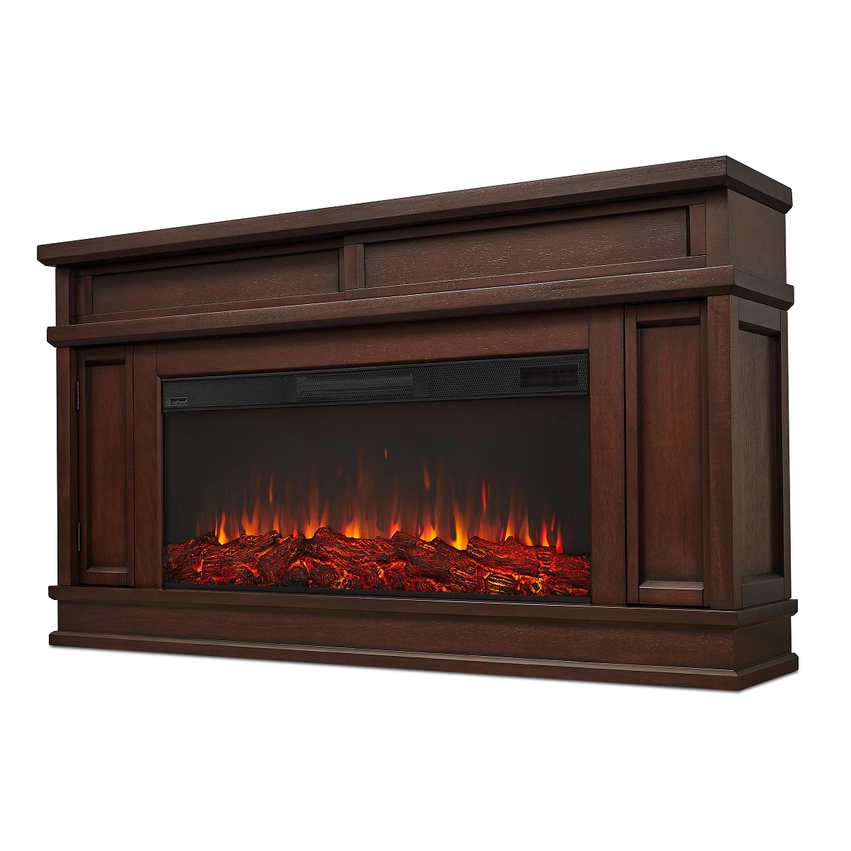 60" Torrey Dark Walnut Electric Fireplace - Image 3