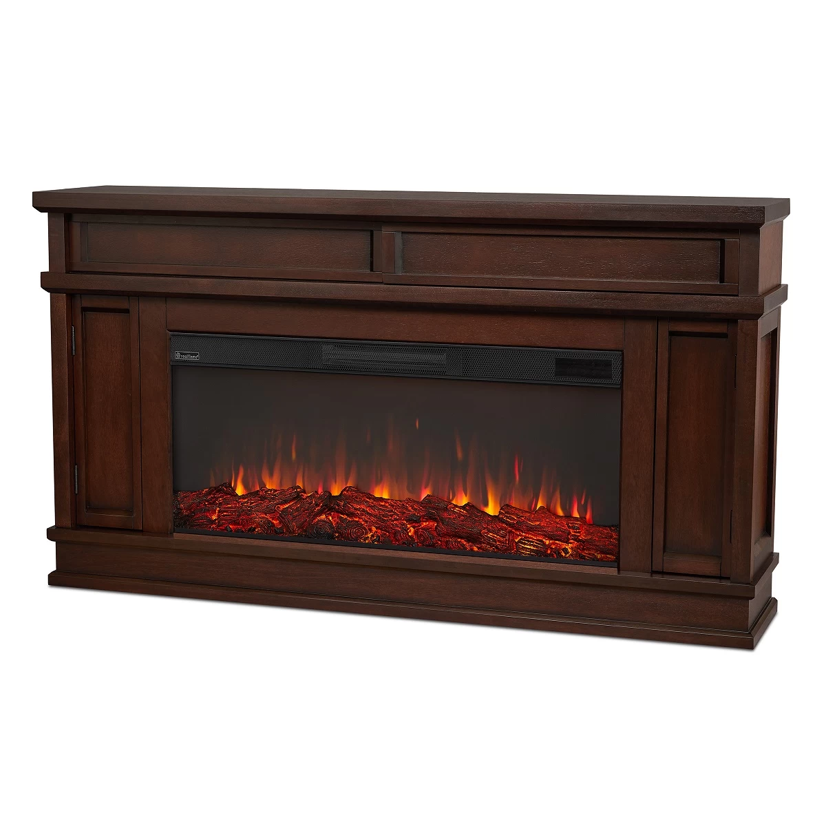 60" Torrey Dark Walnut Electric Fireplace - Image 5