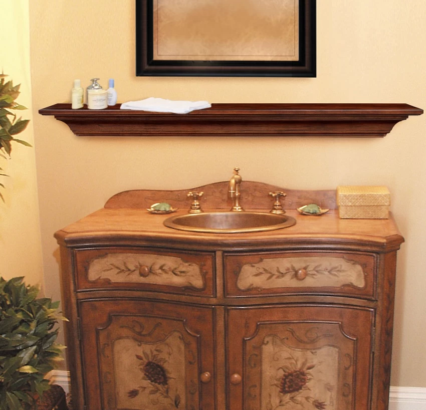 48" / 60" / 72" The Antique Finish Homestead Mantel Shelf - Antique - Image 11