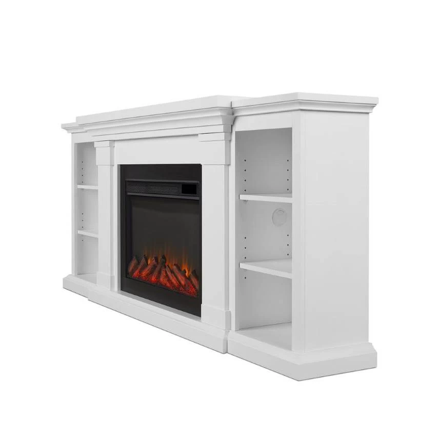 74" Winterset White Electric Fireplace - Image 5