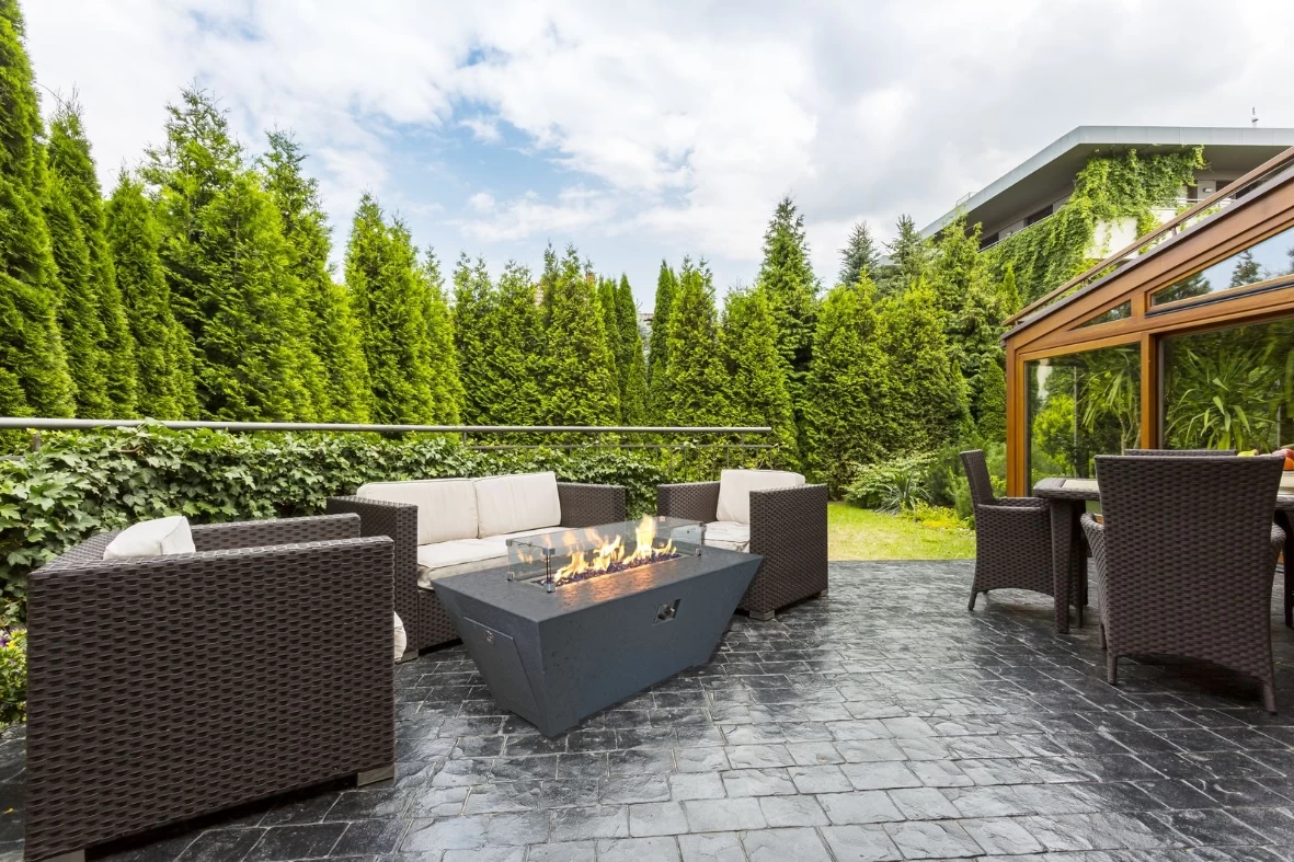 Athena 72" Grand Canyon Olympus Chat Height Liquid Propane Rectangular Gas Fire Pit Table - Image 8