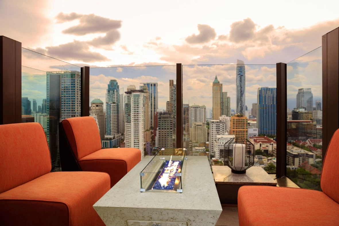 Athena 72" Grand Canyon Olympus Chat Height Liquid Propane Rectangular Gas Fire Pit Table - Image 9