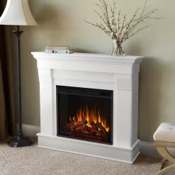 40.94" Chateau White Electric Fireplace