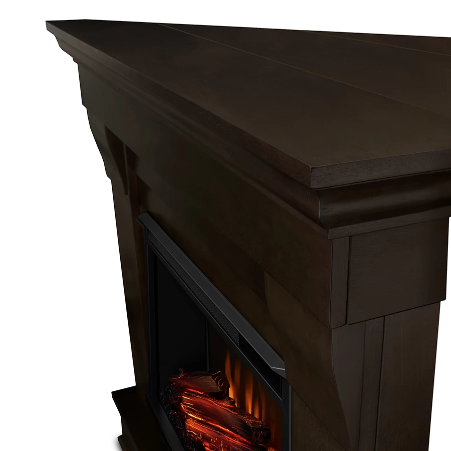 40.94" Chateau Dark Walnut Corner Electric Fireplace - Image 5