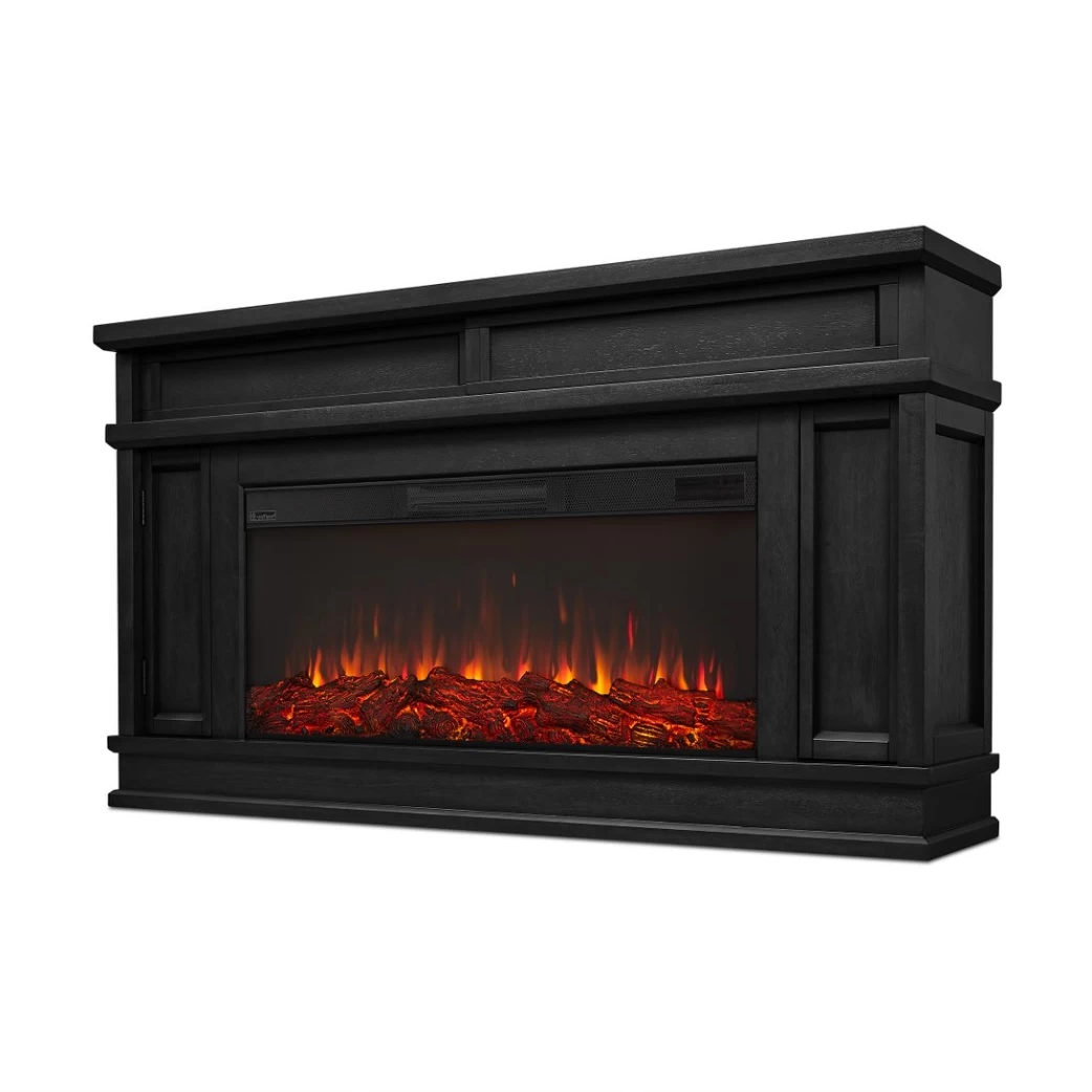 60" Torrey Black Electric Fireplace - Image 6