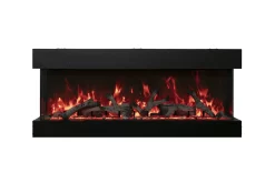 60" Amantii Tru View XL Deep Smart 3 Sided Glass Electric Fireplace