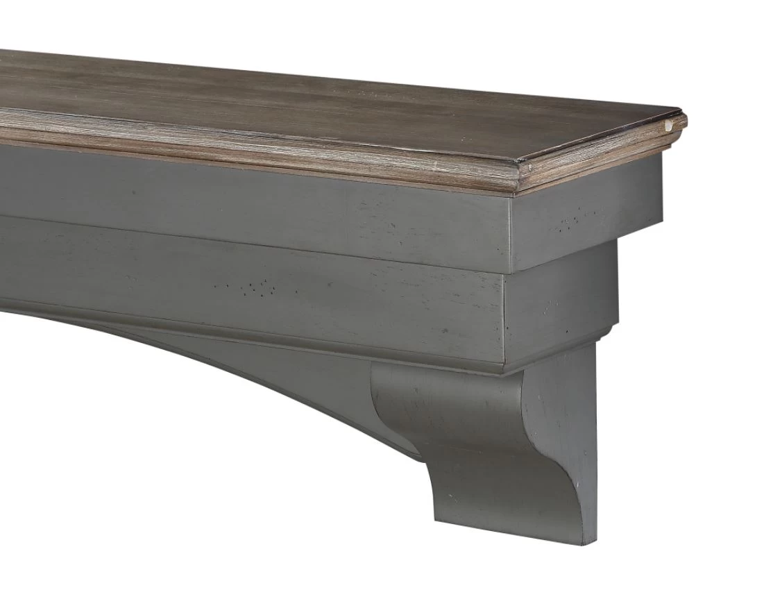 48" / 60" / 72" The Hadley Shelf Or Mantel Shelf - Cottage Gray Distressed Finish - Image 8