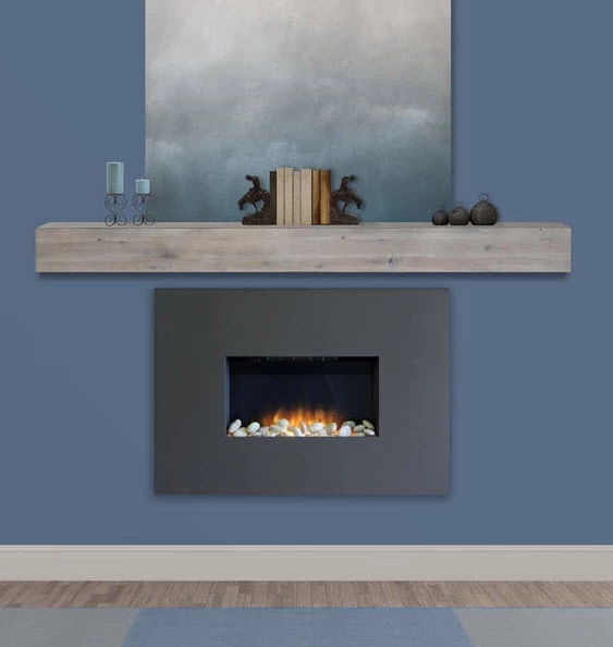 48" / 60" / 72" Acacia Mantel Shelf - Weathered Gray Finish - Image 7