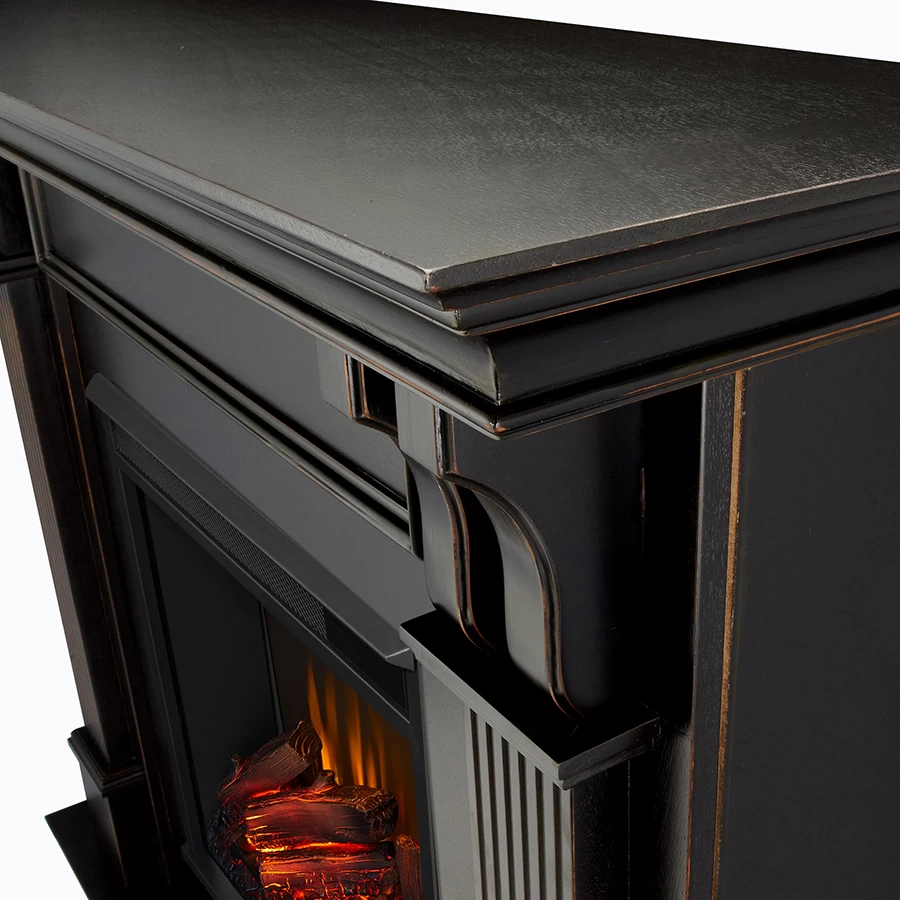 48" Ashley Black Electric Fireplace - Image 5