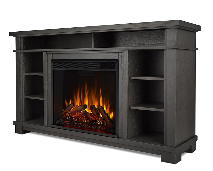 56" Belford Grey Media Electric Fireplace - Image 2